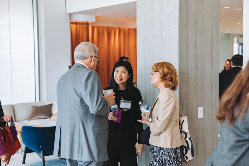 Board members Edward John Allera, JD, PK Morrow, MD, and Debra Ness, MS