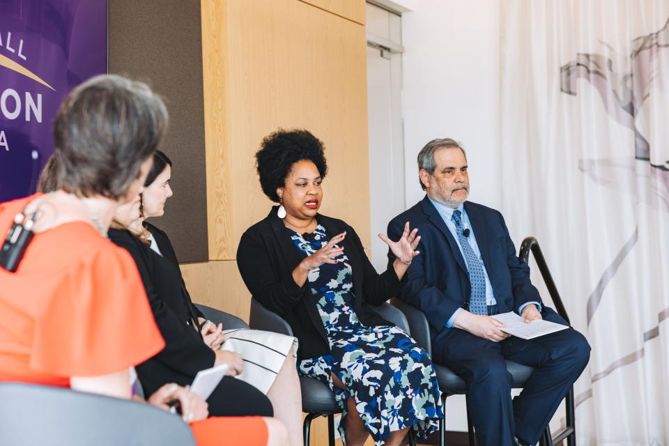 Namandjé Bumpus, PhD, Chief Scientist, takes part in a panel discussion